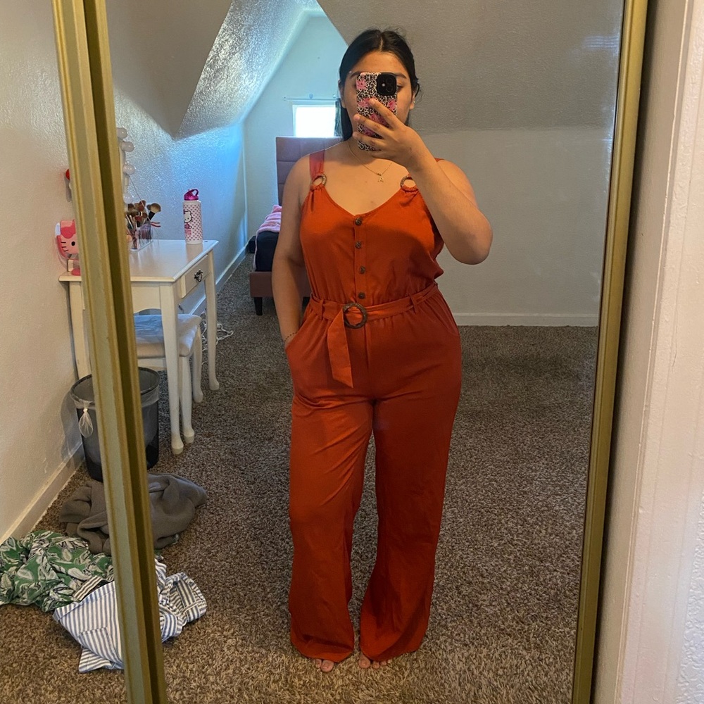 Women's Orange Jumpsuit
